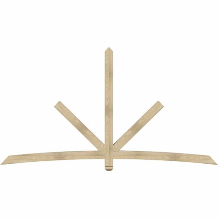 Ekena Millwork Alberta Rough Sawn Timber Gable Bracket, Douglas Fir, 108"W x 58"H x 4"D x 4"F, 13/12 Pitch GBW108X58X0404ALB00RDF